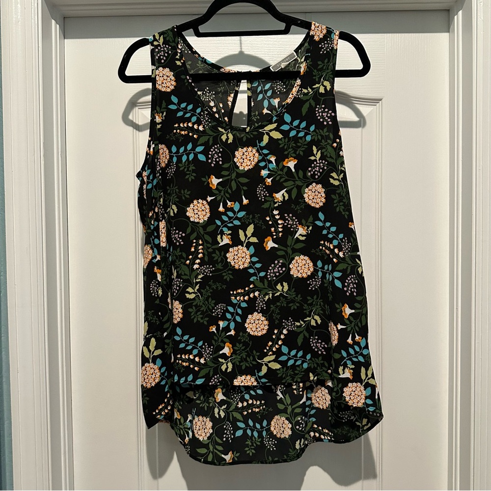 Pleione Black and Green Blouse Elegant and Versatile